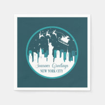 CHRISTMAS SNOWGLOBE NEW YORK CITY SKYLINE PAPPER