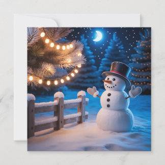 Christmas Snowman Greeting Card Julkort