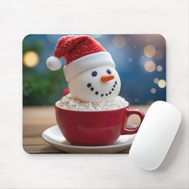 Christmas Snowman In Hot Cocoa Musmatta (Med mus)