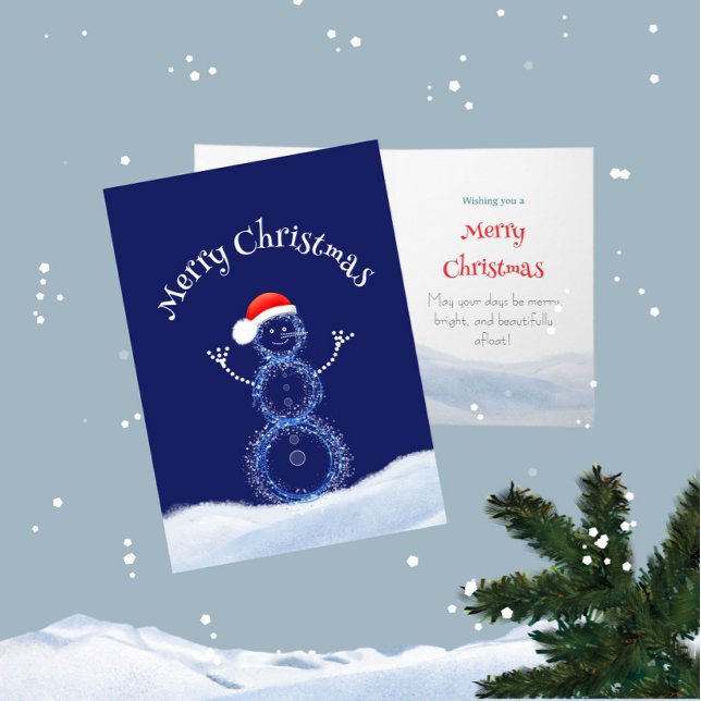 Christmas snowman kort (Skapare uppladdad)