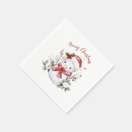 Christmas Snowman Party Paper Napkin Pappersservett
