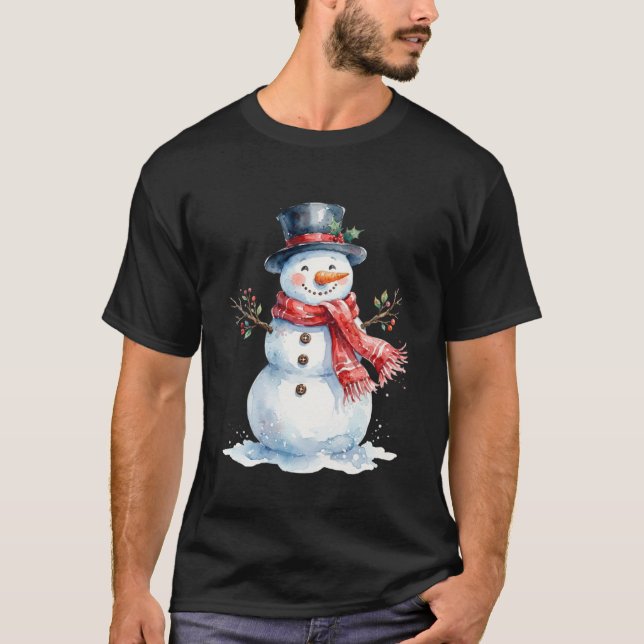 Christmas snowman t shirt (Framsida)