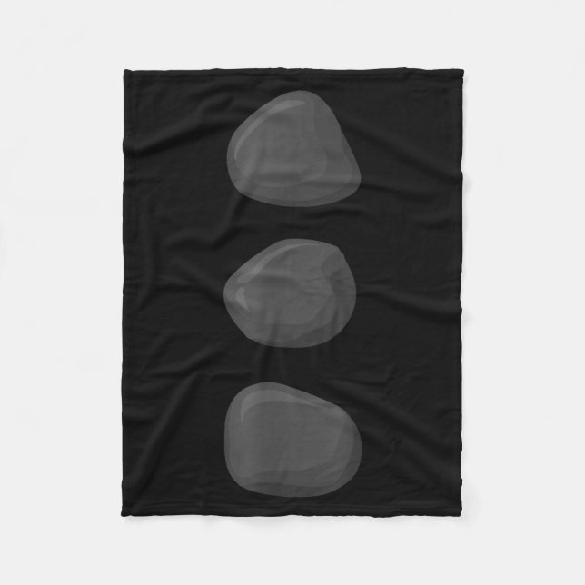 Christmas Snowman Three Black Buttons Xmas Costume Fleecefilt (Framsidan)