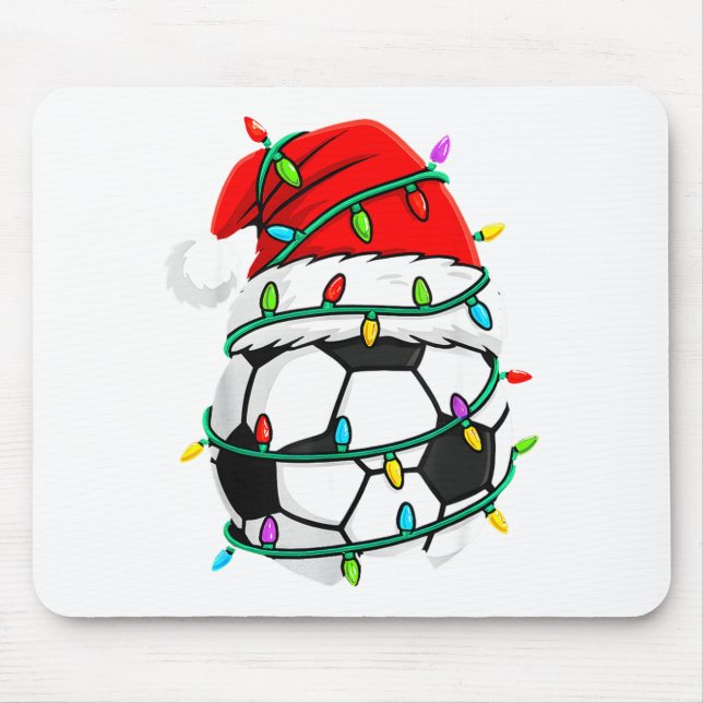 Christmas Soccer Santa Hat Lights Santa Srts Xmas  Musmatta (Framsidan)