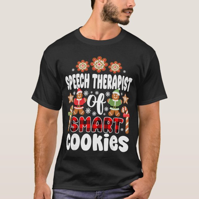 Christmas Speechherapist Of Smart Cookies Cute Gin T Shirt (Framsida)