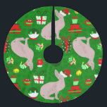 christmas sphynx cat Santa sphinx Julgransmatta Borstad Polyester<br><div class="desc">sphynx cat,  sphinx cat, tomcat,  christmas cat,  cat, christmas sphynx, christmas sphinx, Tomt sphynx, Tomt sphinx, ful christmas, elf, hårlös cat</div>