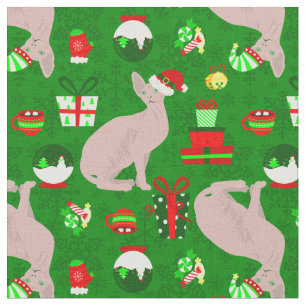 christmas sphynx cat Santa sphinx Tyg