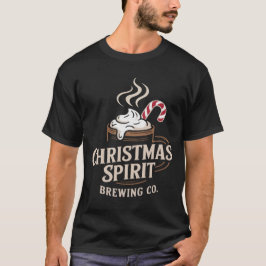 Christmas Spirit Brewing Co Typography Design T Shirt