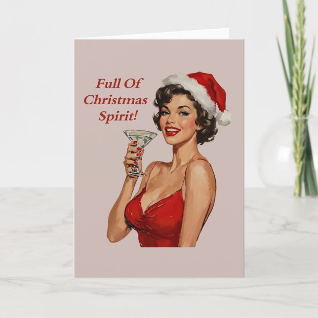 Christmas Spirit Christmas Card Kort (Framsida)