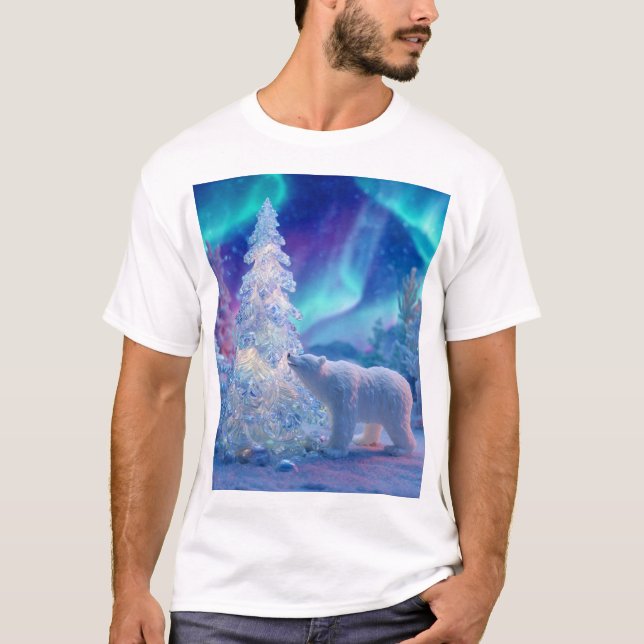 Christmas Spirit in the Northern Sky T Shirt (Framsida)
