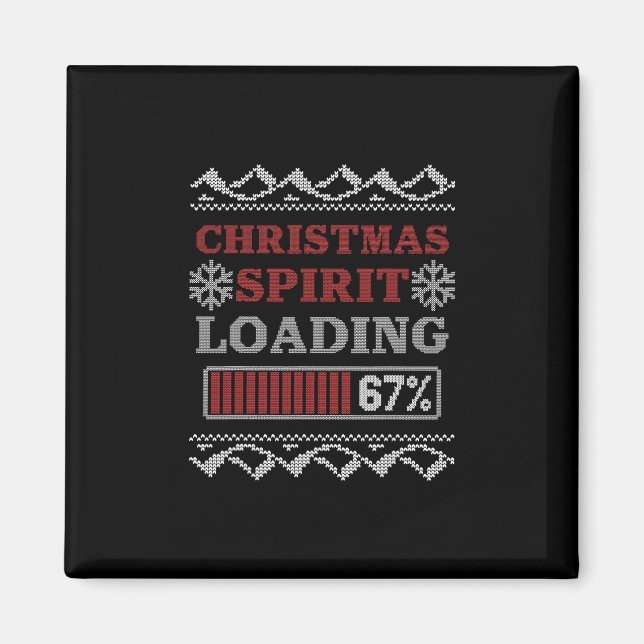 Christmas Spirit Loading 67 Meme Six Seven Holiday Magnet (Framsidan)