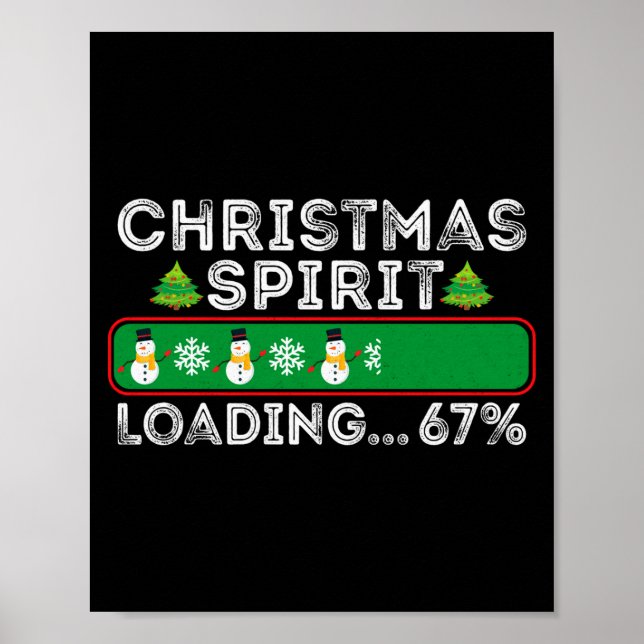 Christmas Spirit Loading 67 Six Seven Meme Funny S Poster (Framsidan)