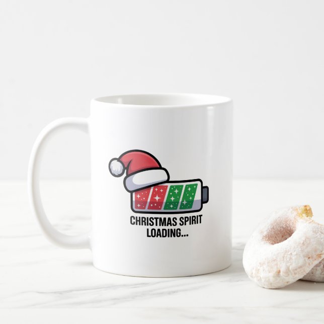 Christmas Spirit Loading Funny Holiday  Kaffemugg (Med munk)