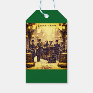 CHRISTMAS SPIRIT TRADITIONAL DESIGN PRESENTETIKETT