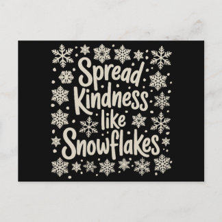 Christmas Spread Kindness Like Snowflakes Xmas Helg Vykort