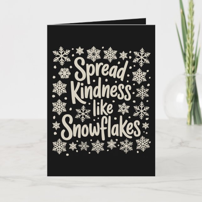 Christmas Spread Kindness Like Snowflakes Xmas Helgkort (Framsida)