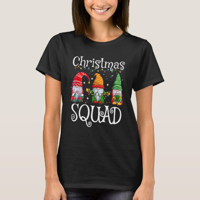 Christmas Squad Family Matching Gnomes Pjs Xmas Bo T Shirt (Framsida)