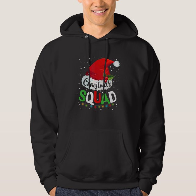 Christmas Squad Family Matching Pajamas Xmas Hoodie (Framsida)