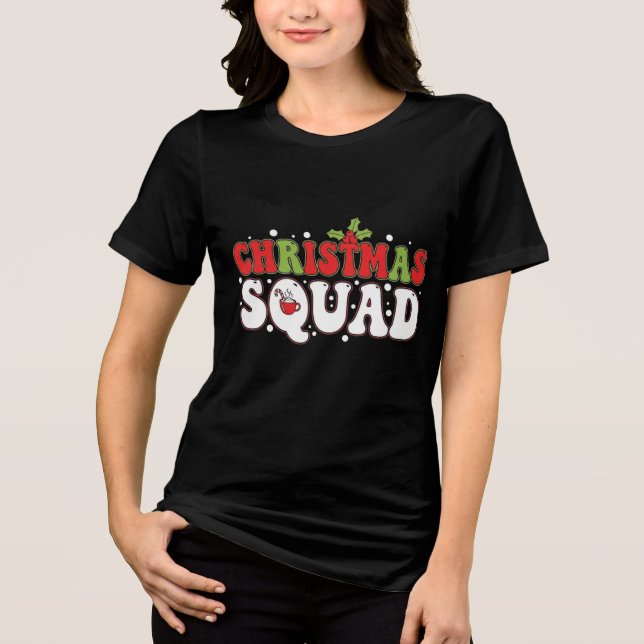 Christmas Squad | Fun Matching Holiday Team Design T Shirt (Framsida)