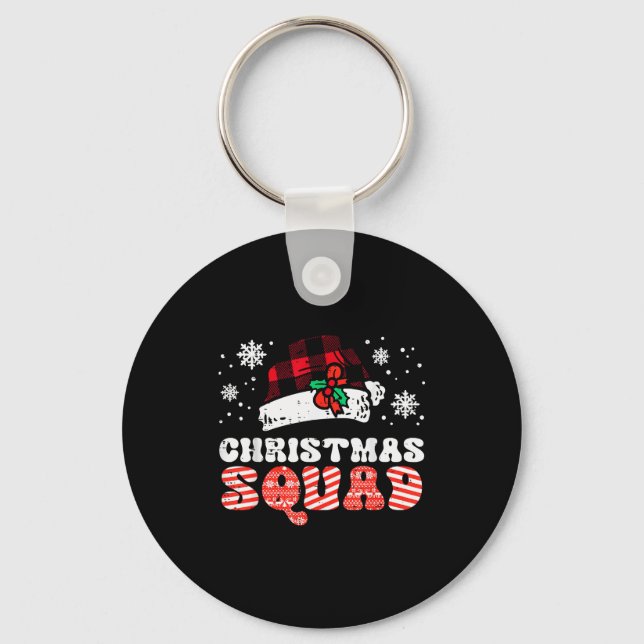 Christmas Squad Funny Xmas Crew Team Matching Kids Nyckelring (Framsida)
