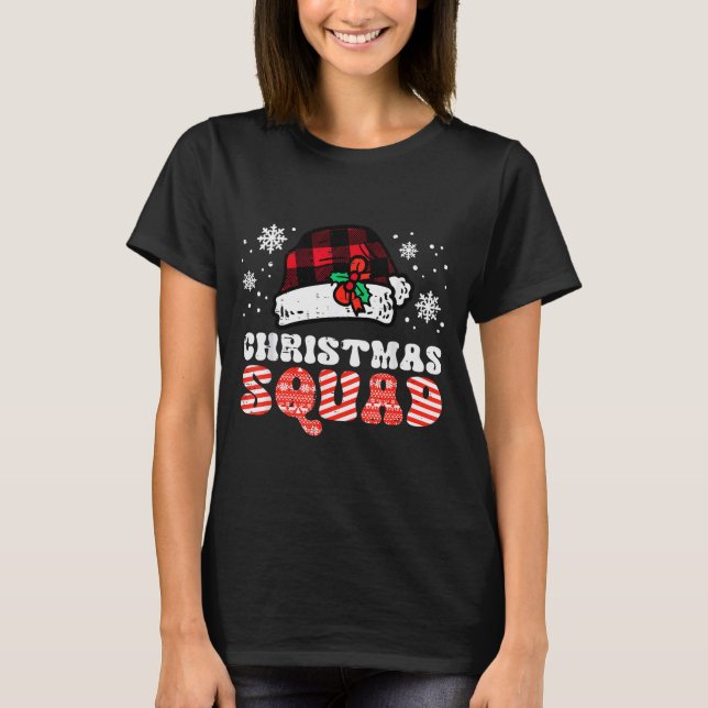 Christmas Squad Funny Xmas Crew Team Matching Kids T Shirt (Framsida)