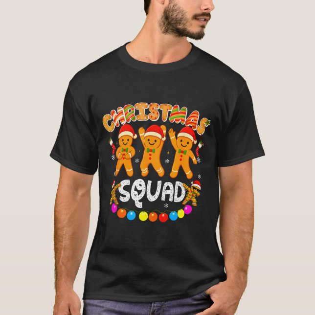 Christmas Squad Funny Xmas Gingerbread Family Matc T Shirt (Framsida)