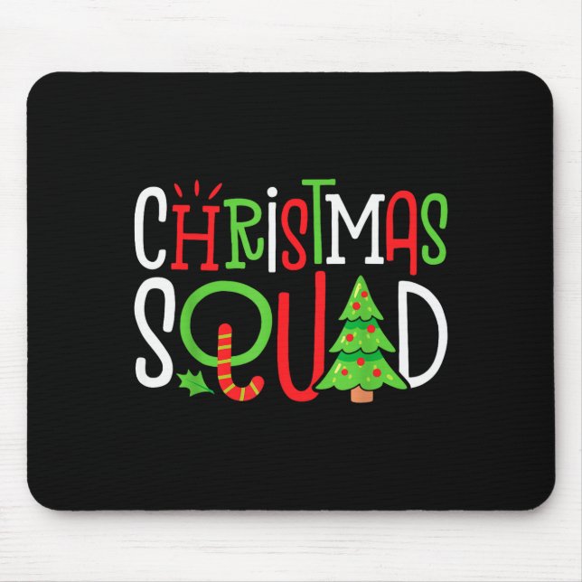 Christmas Squad Funny Xmas Tree Family Matching Pa Musmatta (Framsidan)