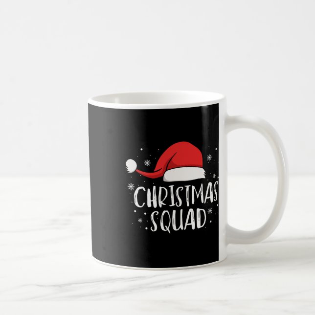 Christmas Squad Light Red Santa Hat Family Matchin Kaffemugg (Höger)