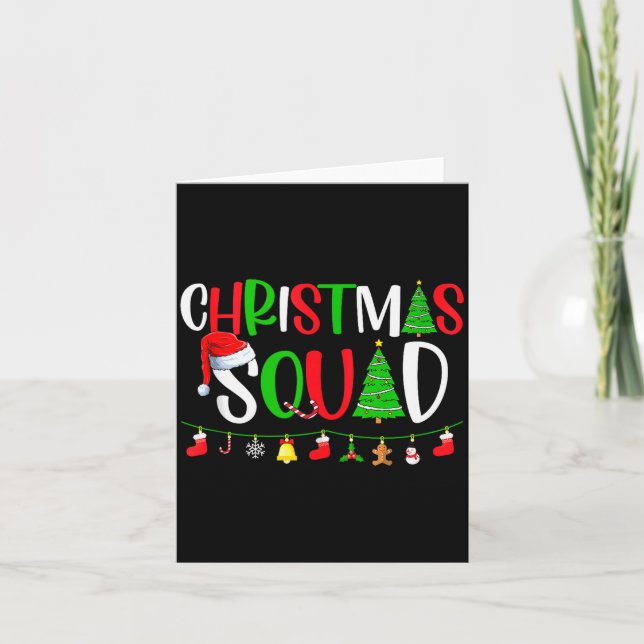 Christmas Squad Matching Family Group Xmas Decor H Kort (Framsida)