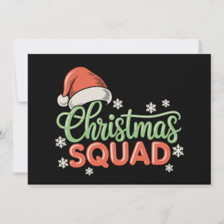 Christmas Squad Matching Family Santa Xmas Holiday Julkort