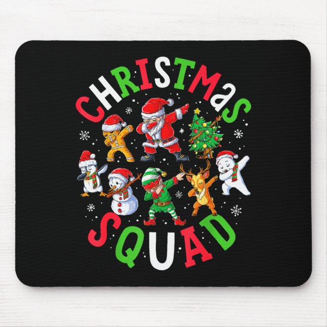 Christmas Squad Santa Dabbing Elf Family Matching  Musmatta (Framsidan)