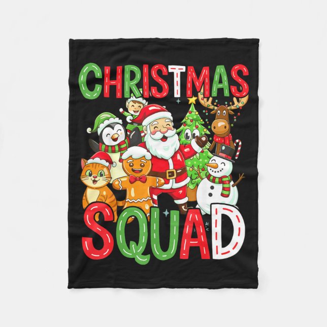 Christmas Squad Santa Family Matching Xmas  Fleecefilt (Framsidan)