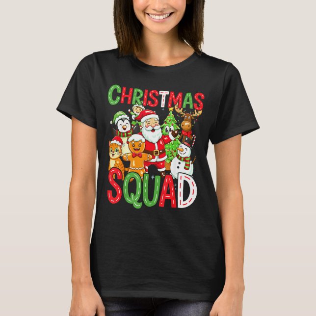 Christmas Squad Santa Family Matching Xmas  T Shirt (Framsida)