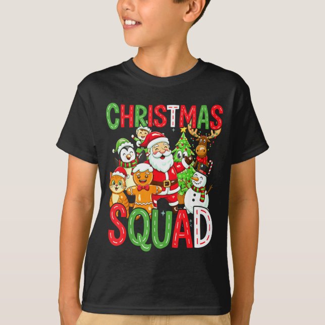 Christmas Squad Santa Family Matching Xmas  T Shirt (Framsida)