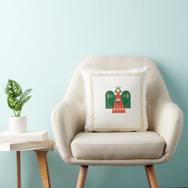 Christmas Square Pillow | Customizable Festive Hol Kudde (Stol)