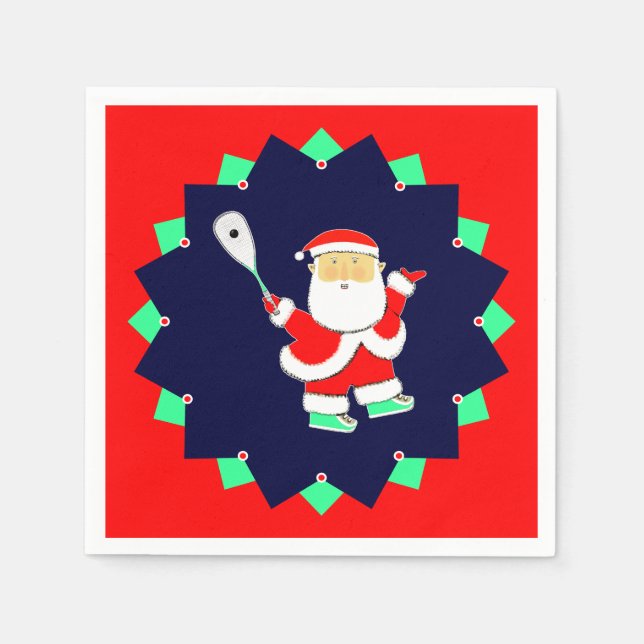 Christmas Squash Sports Party Pappersservett (Framsidan)