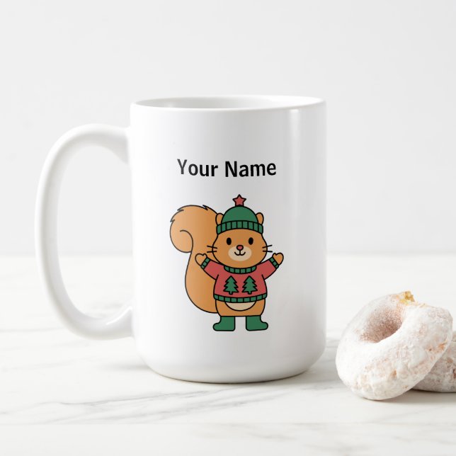 Christmas Squirrel Mug Kaffemugg (Med munk)