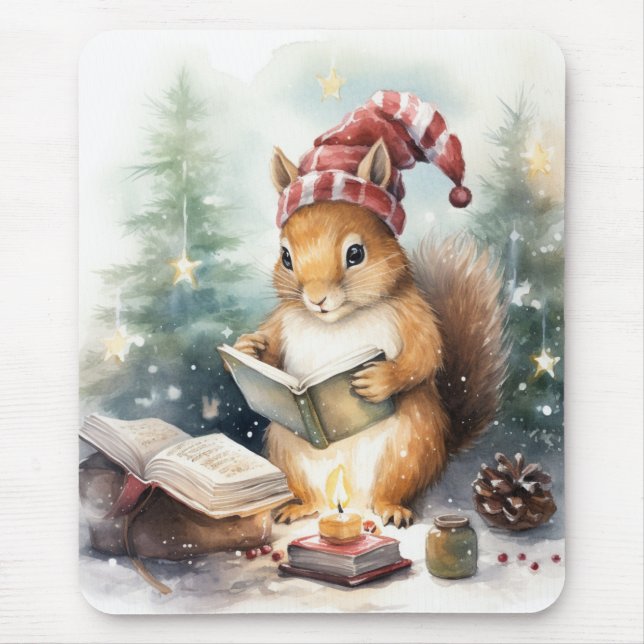 Christmas Squirrel reading Musmatta (Framsidan)