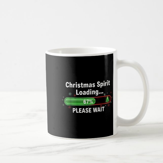 Christmas Srit Loading 67 Percent Funny Tee  Kaffemugg (Höger)