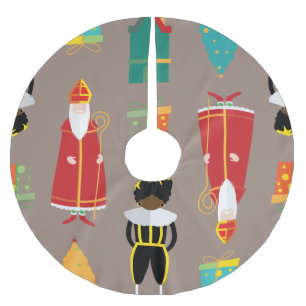 christmas st nicholas julgransmatta borstad polyester