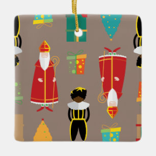 christmas st nicholas julgransprydnad keramik