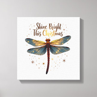 Christmas Star Dragonfly Canvastryck