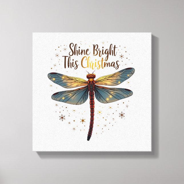 Christmas Star Dragonfly Canvastryck (Framsida)