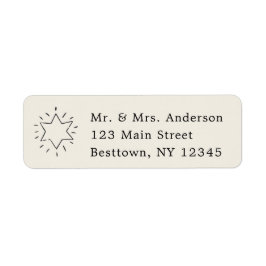 Christmas Star Simple Text Return Address Returadress Etikett