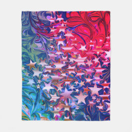 CHRISTMAS STARS Abstrakt Lila Red Lilac Fleecefilt