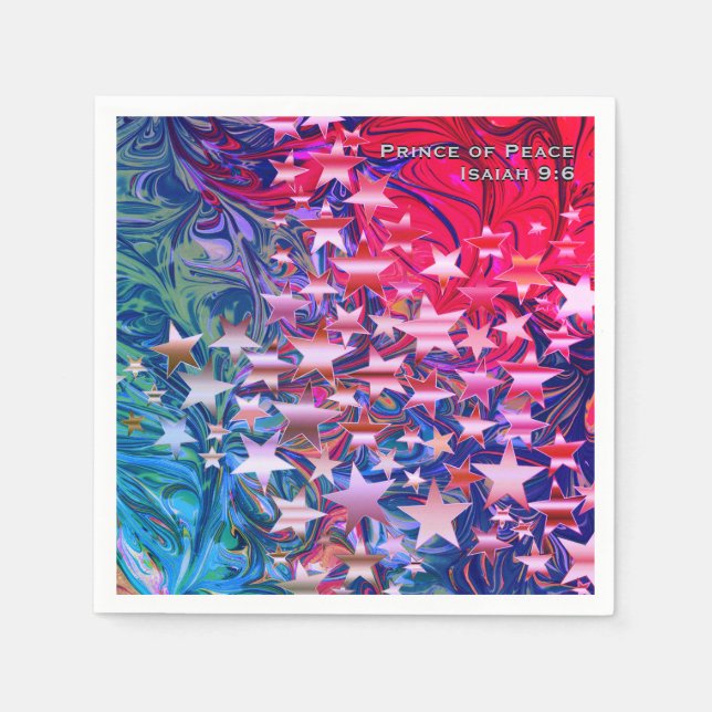 CHRISTMAS STARS | ABSTRAKT | PAPPER ANPASSNINGSBAR PAPPERSSERVETT (Framsidan)