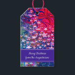 CHRISTMAS STARS | Abstrakt Winter | ANPASSNINGSBAR Presentetikett<br><div class="desc">Lägg till den speciella avslutande beröringen i dina presenter med de här märkrna med CHRISTMAS STARS-presentkort. En brant abstrakt utformning av lila,  ,  blå och lilaska stjärnor. Platshållare hälsning är anpassade,  så att du kan anpassa dig med din egen hälsning eller text. Del av CHRISTMAS STARS-samlingen.</div>