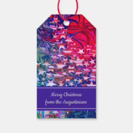 CHRISTMAS STARS | Abstrakt Winter | ANPASSNINGSBAR Presentetikett