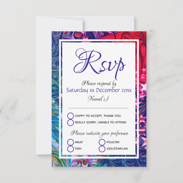 CHRISTMAS STARS | Abstrakt Winter | Festiv måltid OSA Kort (Framsida)