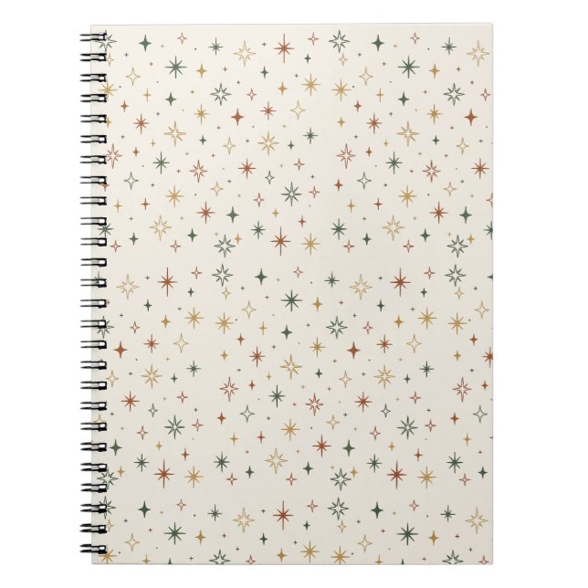 Christmas Stars & Sparkles Pattern			 Anteckningsbok (Framsidan)
